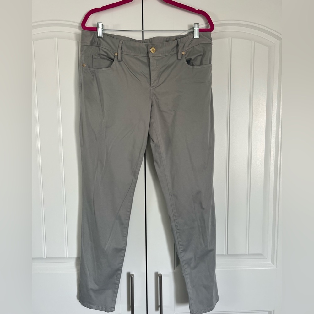 NWOT Lilly Pulitzer Worth Skinny Jean/Pant, sz 14, palm beach grey